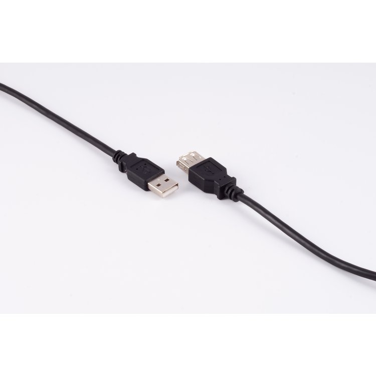 USB High Speed 2.0 Verlängerung, A Stecker auf A Buchse, USB 2.0, schwarz, 3,0m
