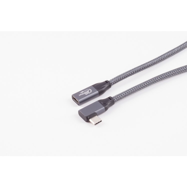 USB-C® Verlängerungskabel, 3.2, 90°, Pro, 2m