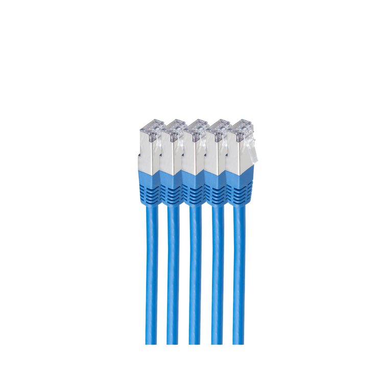 Patchkabel cat 6 S/FTP PIMF HF VE5 blau 0,5m