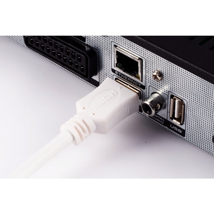 HDMI A-Stecker/HDMI A-Stecker verg. HEAC weiß 1m