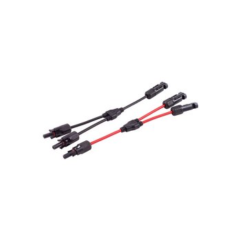 PV4 T-Adapterkabel Set, 2/1, 4mm², rot/schwarz, 30cm