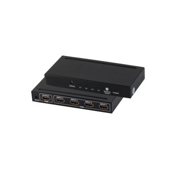 shiverpeaks®-PROFESSIONAL--HDMI Switch, 4x IN 1x OUT, 4K2K, 3D, Metallgehäuse,