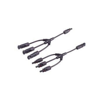 PV4 T-Adapterkabel Set, 3/1, 4mm², schwarz/schwarz, 30cm