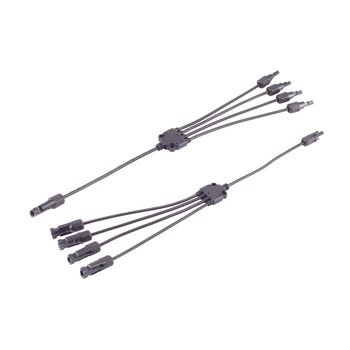 PV4 T-Adapterkabel Set, 4/1, 4mm², schwarz/schwarz, 60cm