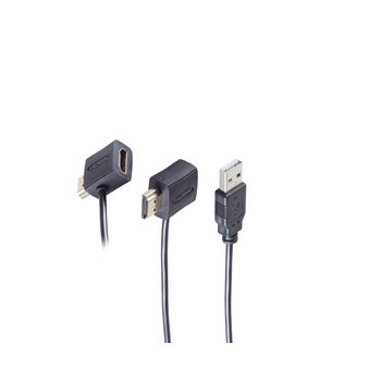 HDMI Strom-Einspeiseadapter, HDMI + USB, schwarz