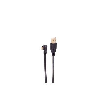 USB A - Micro B Stecker 90° Winkel rechts 1m