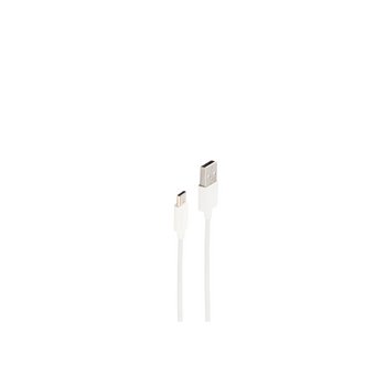 USB Lade-Sync Kabel, USB A Stecker auf USB-C Stecker, 2.0, ABS, weiß, 1,0m