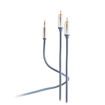 Flexline®-3,5mm Klinken-Kabel auf 2xCinch Stecker RCA, 3m