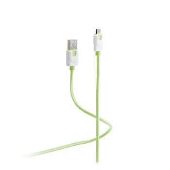Flexline®-USB-Ladekabel A Stecker auf USB Micro B, grün, 2m